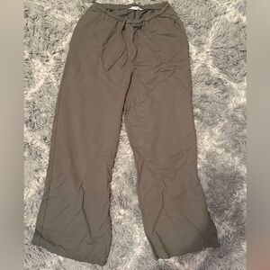 Army geeen linen Wide-Leg Pants